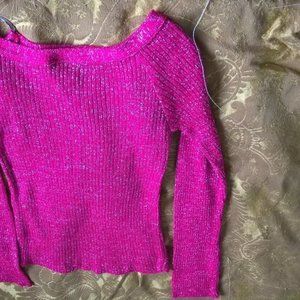 SIZE LARGE GORGEOUS AMERICAN ATTITUDES WOMAN'S PINK BLING BLOUSE